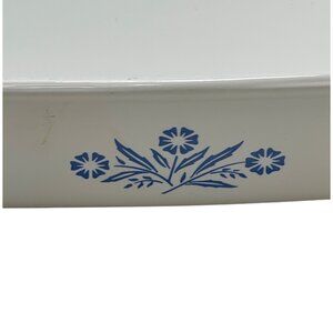 Vintage Corning Ware P-332 2.75 Qt Casserole Dish 12x7.5x2 White With Blue Flora